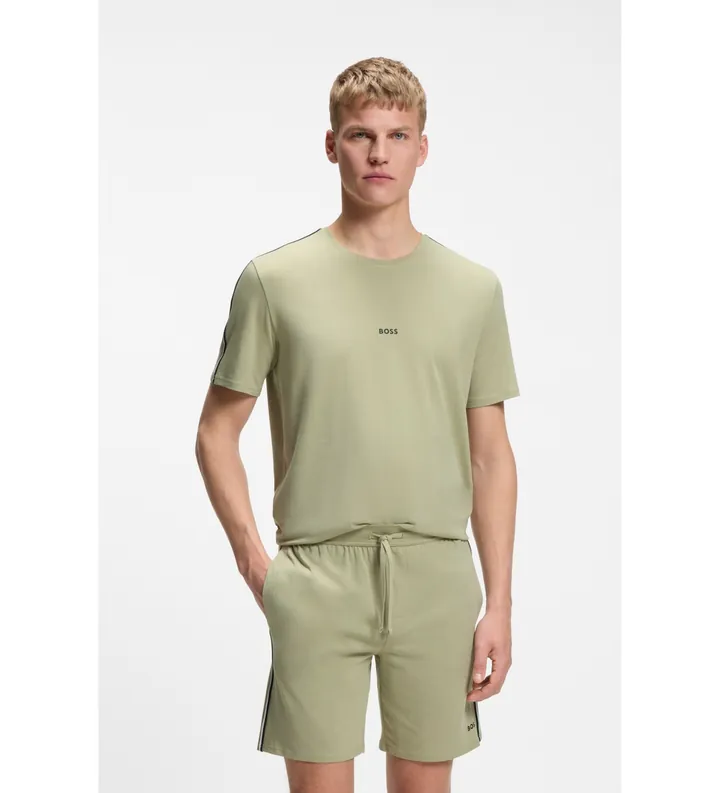 BOSS para hombre. 50545930 Camiseta Unique verde (L), Homewear, Algodón, Manga corta