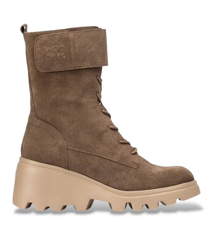 Wonders para mujer. G-7021_2215_9406 Botines de Piel Toronto 21 Marrón (39), 3 a 5cm, Ante, Cordones, Casual