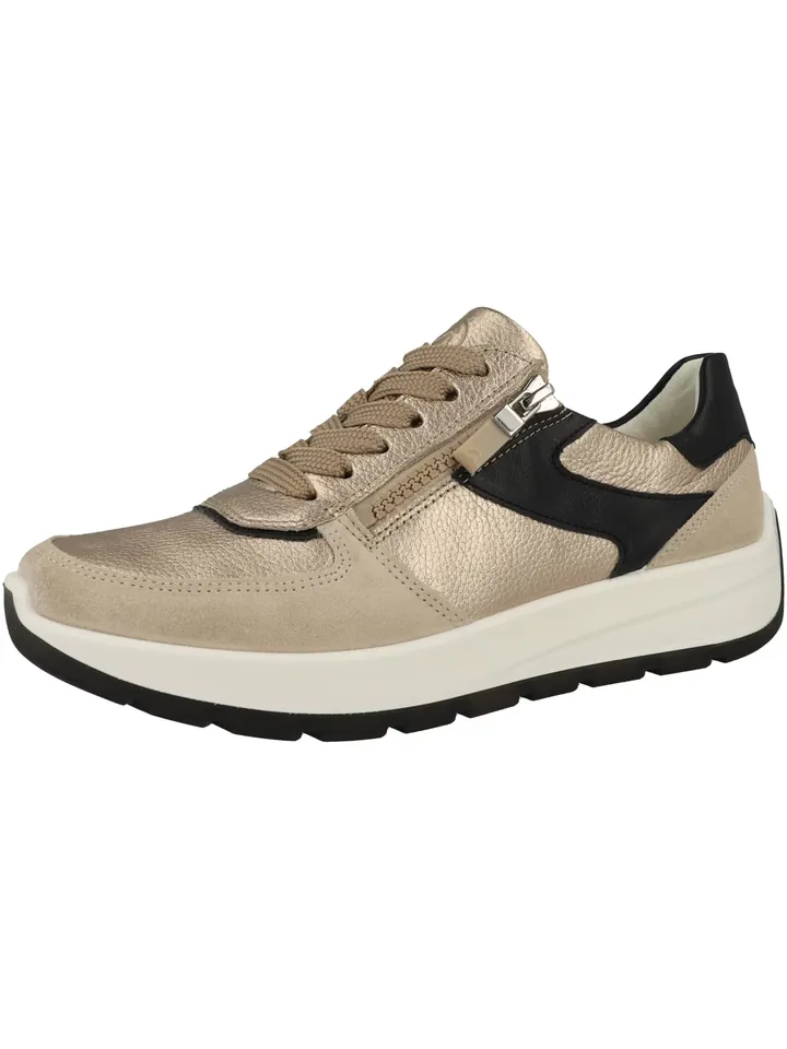 ARA Zapatillas deportivas bajas 'New York'  beige oscuro / oro / negro