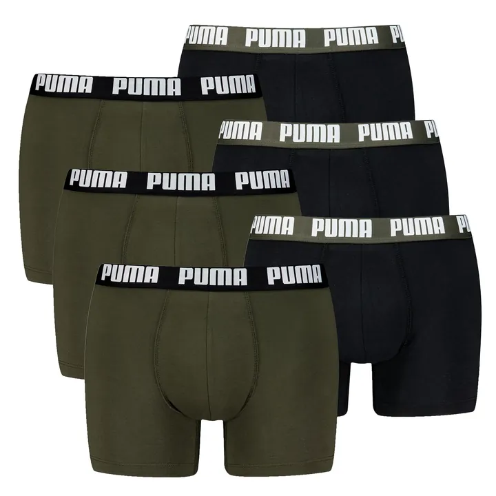PUMA Calzoncillo boxer verde / negro / blanco