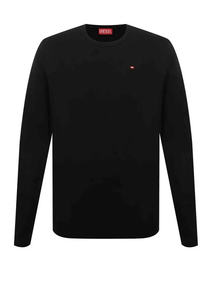 DIESEL Camiseta 'T-DIEGOR-LS-MICRODIV' negro