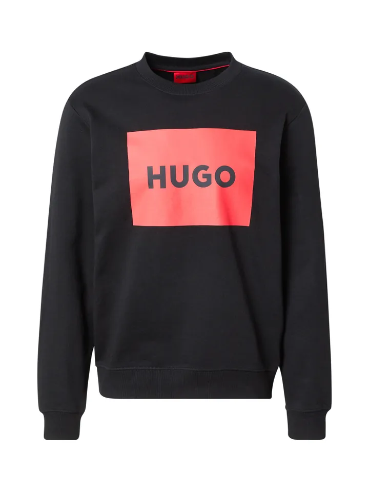 HUGO Sudadera 'Duragol' rojo fuego / negro