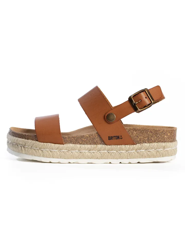Bayton Sandalias 'Gaceo' beige / marrón / cognac / negro