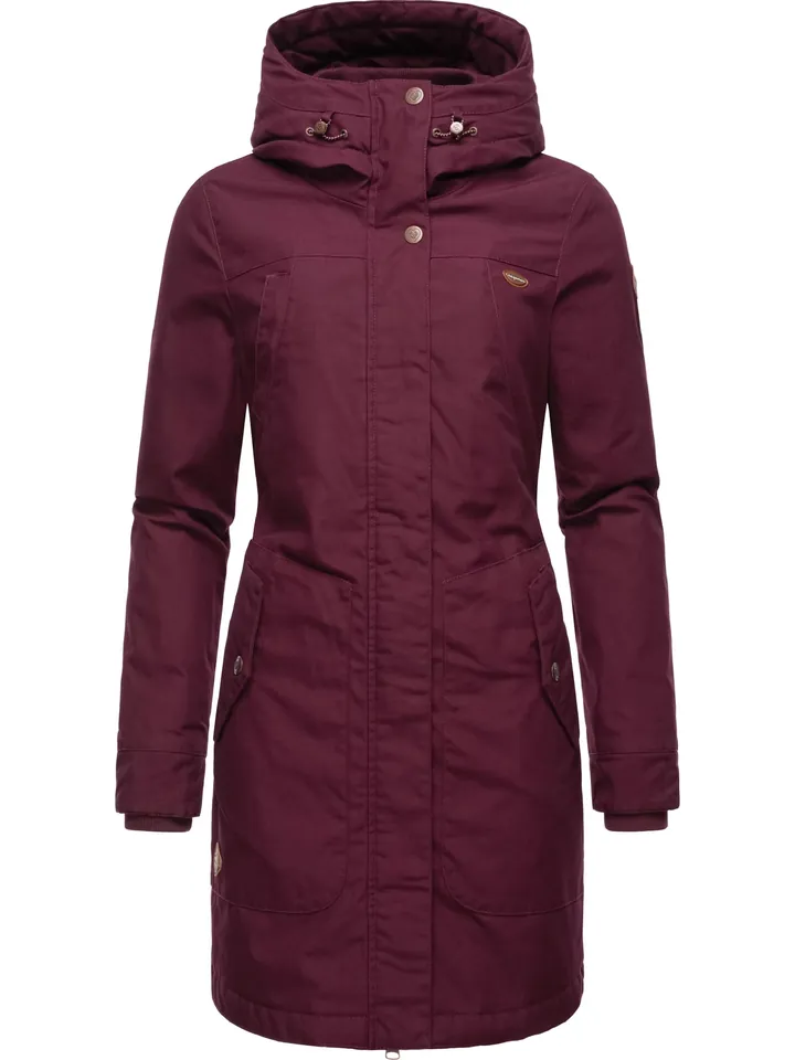 Ragwear Abrigo de invierno burdeos