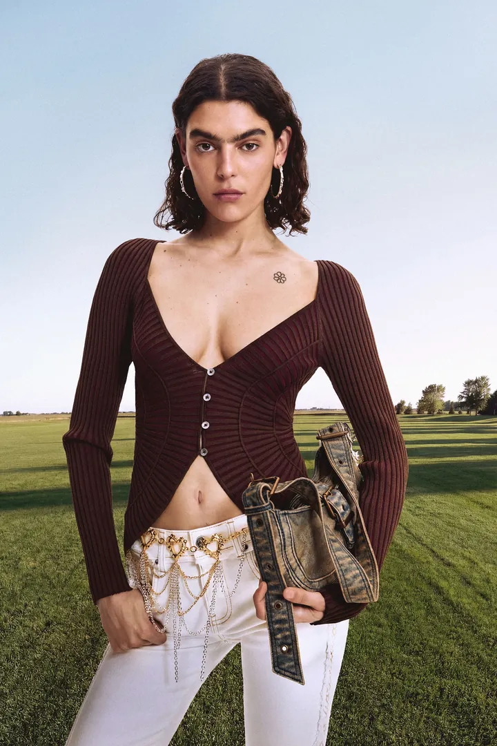 Desigual, Jersey fino botones, Mujer, MarróN, L