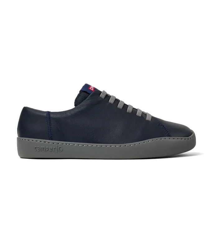 Camper para hombre. K100479-051 Zapatillas de piel Peu Touring marino (40), Plano, Cordones, Casual, Sostenible