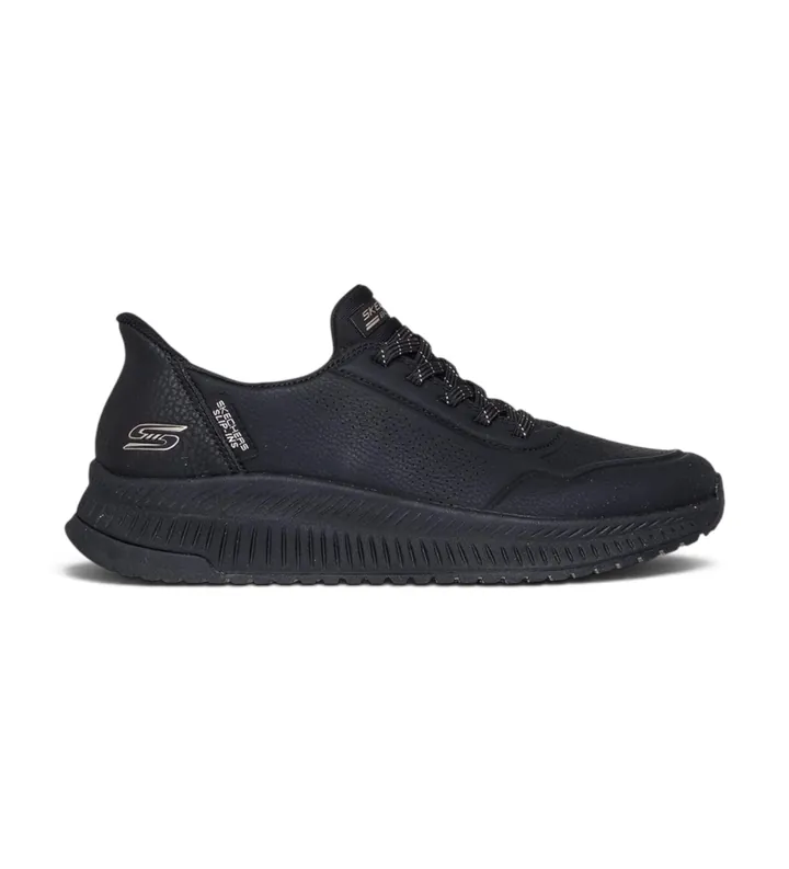 Skechers para mujer. 117740 Zapatillas Slip-Ins: BOBS Squad 4 - Key Look negro (36), Plano, Cordones, Casual