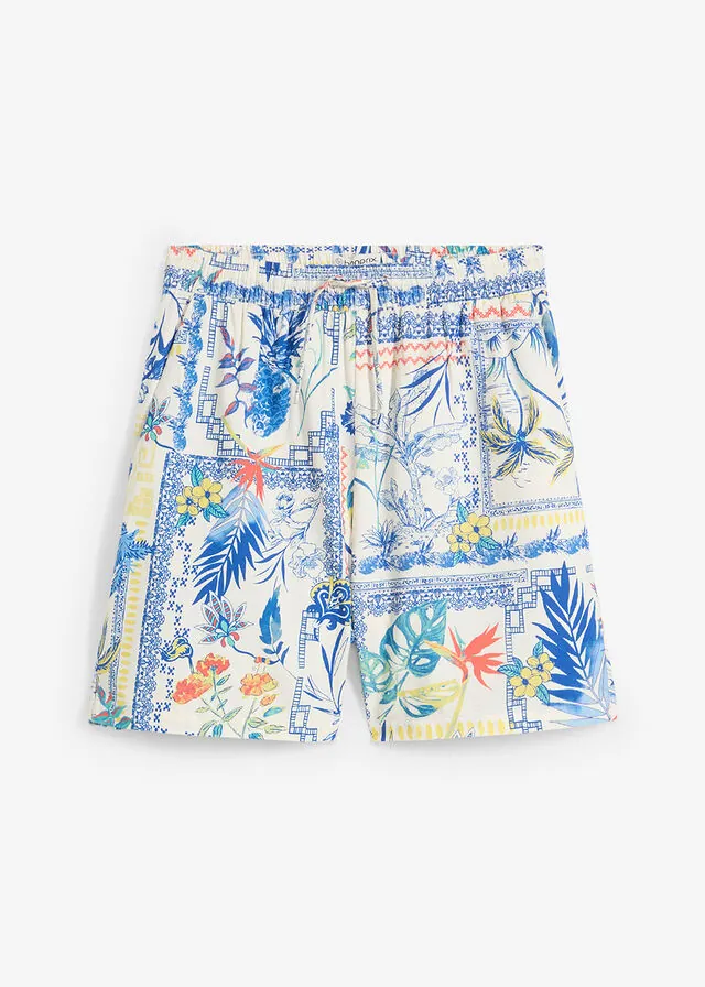 Pantalón corto con contenido de seda