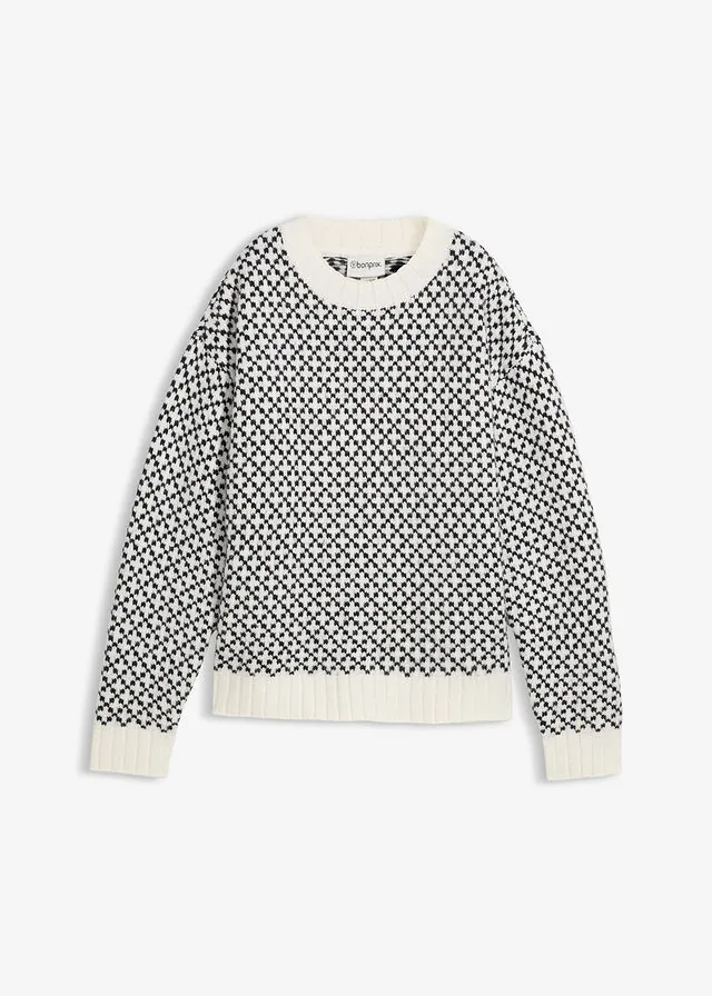 Jersey de punto grueso con mezcla de lana