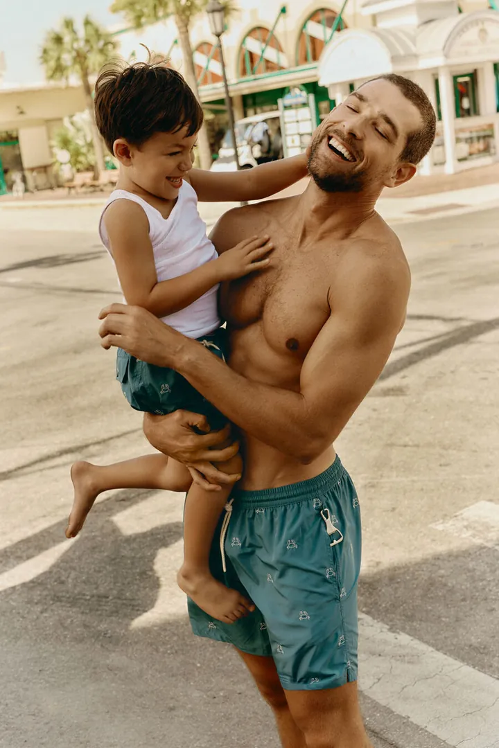 Intimissimi Bañador Bóxer con Bordado de Cangrejo Hombre Azul Tamaño L