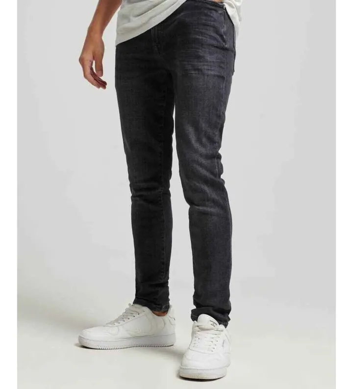 Superdry para hombre. M7010890A Jeans pitillo Vintage negro (28/32), Casual, Algodón, Denim
