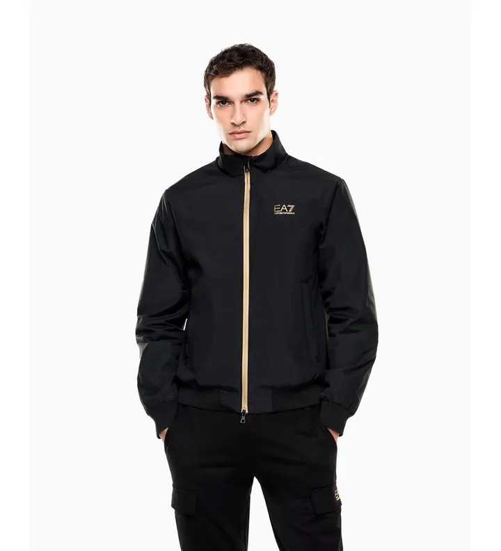 EA7 para hombre. 7M000424_AF13569 Chaqueta Bomber Regular negro (3XL), Casual, Nylon