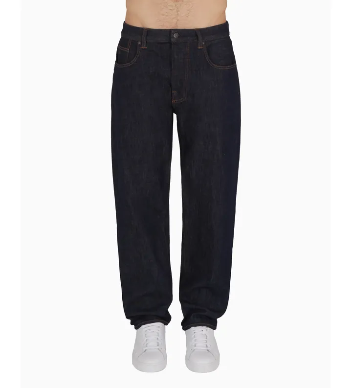 A|X Armani Exchange para hombre. XM000075AF12284MB001 Jeans de corte holgado y tapered marino (28), Casual, Algodón, Denim