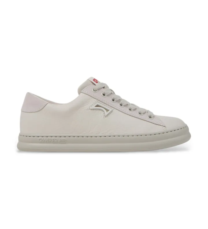 Camper para mujer. K201855-001 Zapatillas de Piel Runner blanco (36), Plano, Cordones, Casual