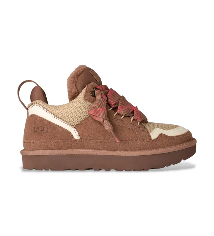 UGG para mujer. 1144032 Zapatillas de Piel Lowmel marrón (36), Plano, Cordones, Casual