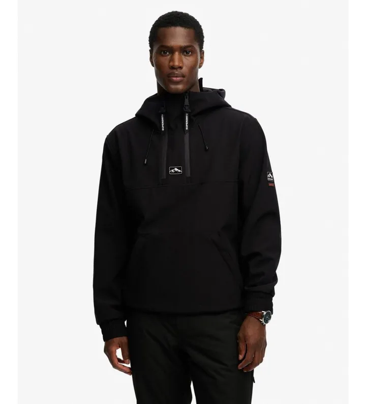 Superdry para hombre. YS110007A Chaqueta Ski Freestyle Softshell negro (M), Casual, Deportivo, Poliéster, Nieve
