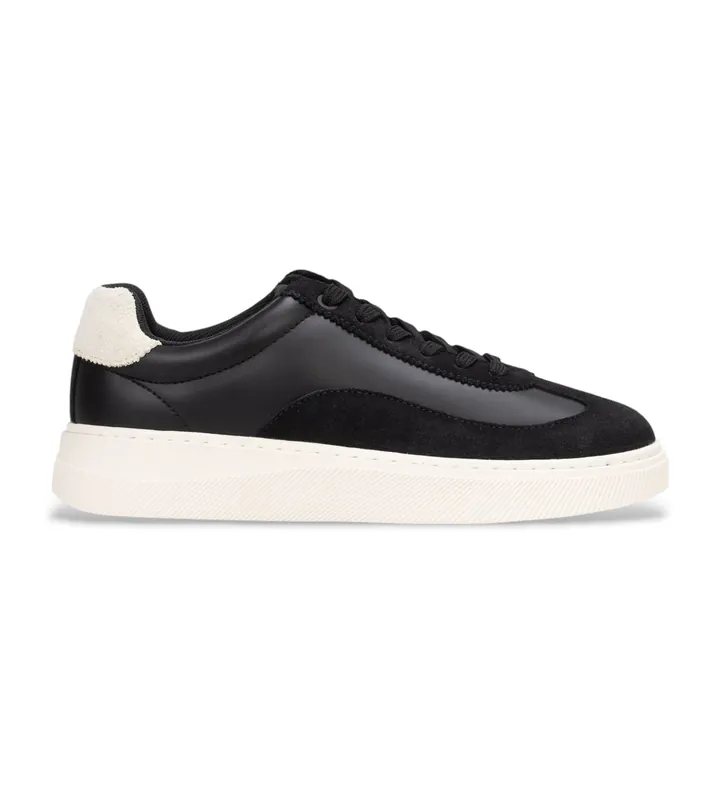 HUGO para mujer. 50552700 Zapatillas de Piel Lyzz negro (36), Plano, Cordones, Casual