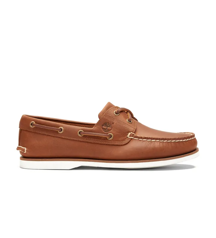 Timberland para hombre. TB0A43V98771 Náuticos de piel marrón (40 W), Plano, Cordones, Casual