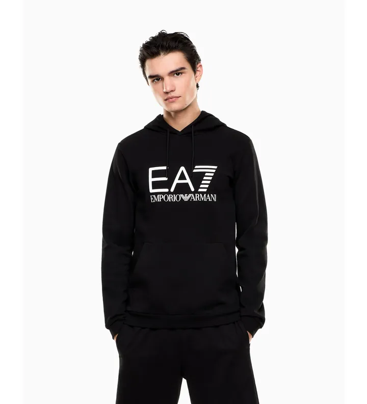 EA7 para hombre. 7M001413_AF22266 Sudadera Core Identity negro (3XL), Casual, Deportivo, Algodón, Sportswear, Multideporte, Manga corta