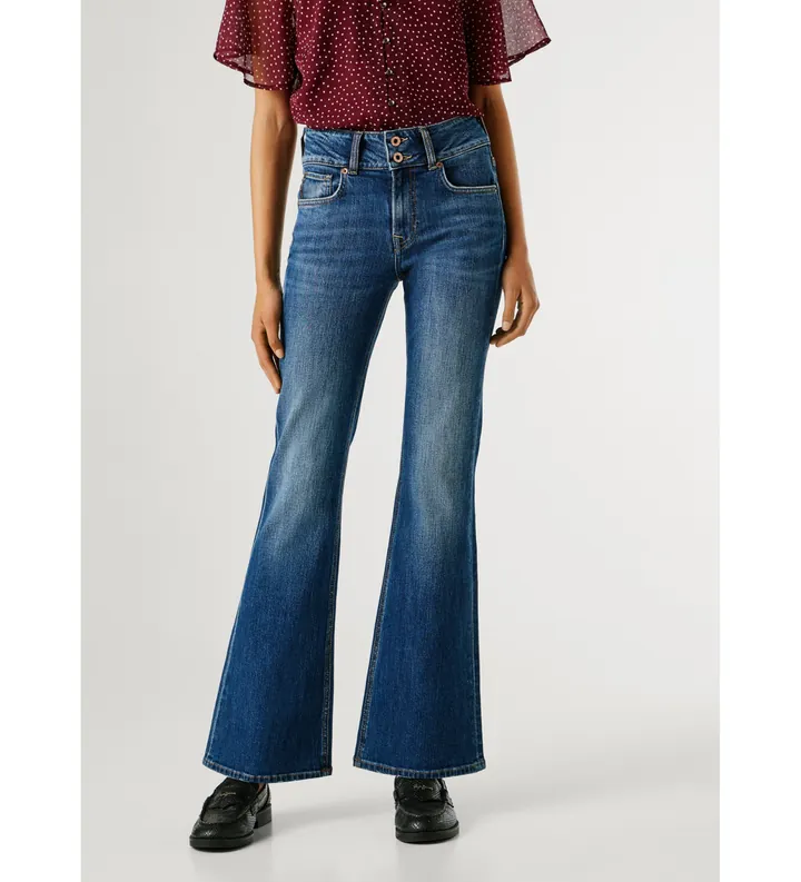 Pepe Jeans para mujer. PL20487755AC Jeans Flare Venus azul (27/34), Casual, Algodón, Denim