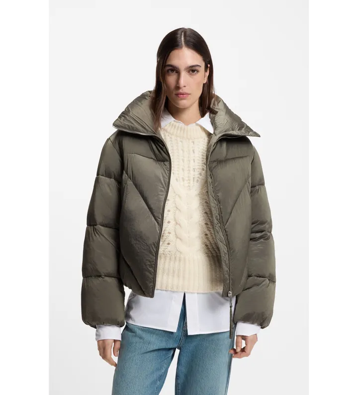 BOSS para mujer. 50548035 Chaqueta Padilena verde (M), Casual, Poliéster