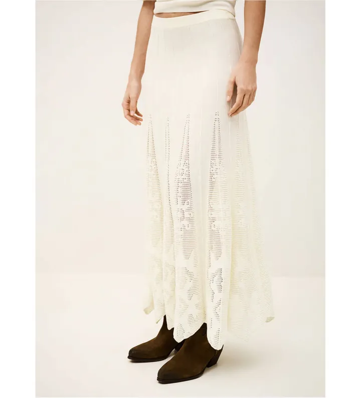 BA&SH para mujer. 1E26SERT Falda Serta beige (34), Casual, Algodón