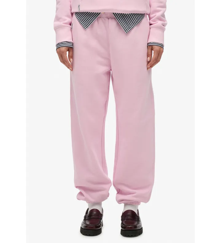 Superdry para mujer. W7011316A Pantalón Jogger Essential rosa (L), Casual, Algodón