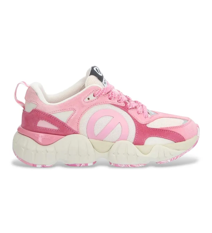 NO NAME para mujer. SNKMSKN Zapatillas de Piel Krazee Runner rosa (36), Plano, Cordones, Casual, Deportivo