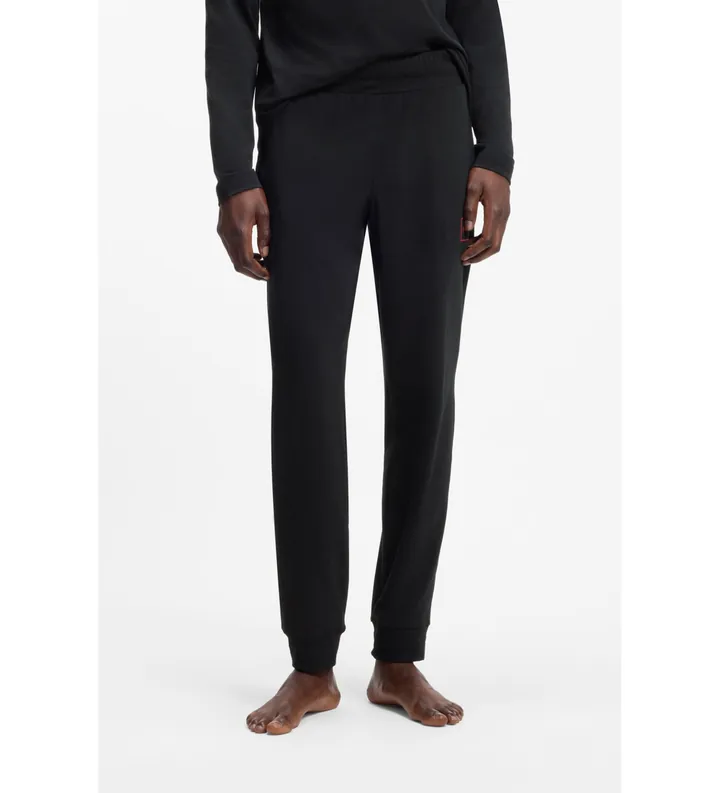 HUGO para hombre. 50525246 Pantalón de chándal en algodón elástico negro (L), Casual