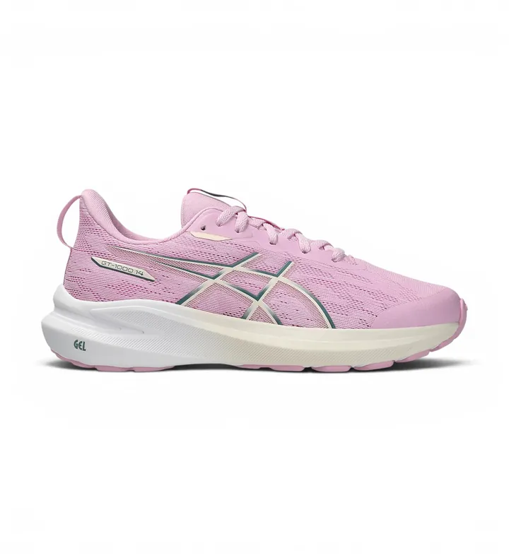 Asics para mujer/niña. 1014A382 Zapatillas GT-1000 14 GS rosa (3.5USA=35.5), Plano, Cordones, Casual, Deportivo, Multideporte, moda infantil