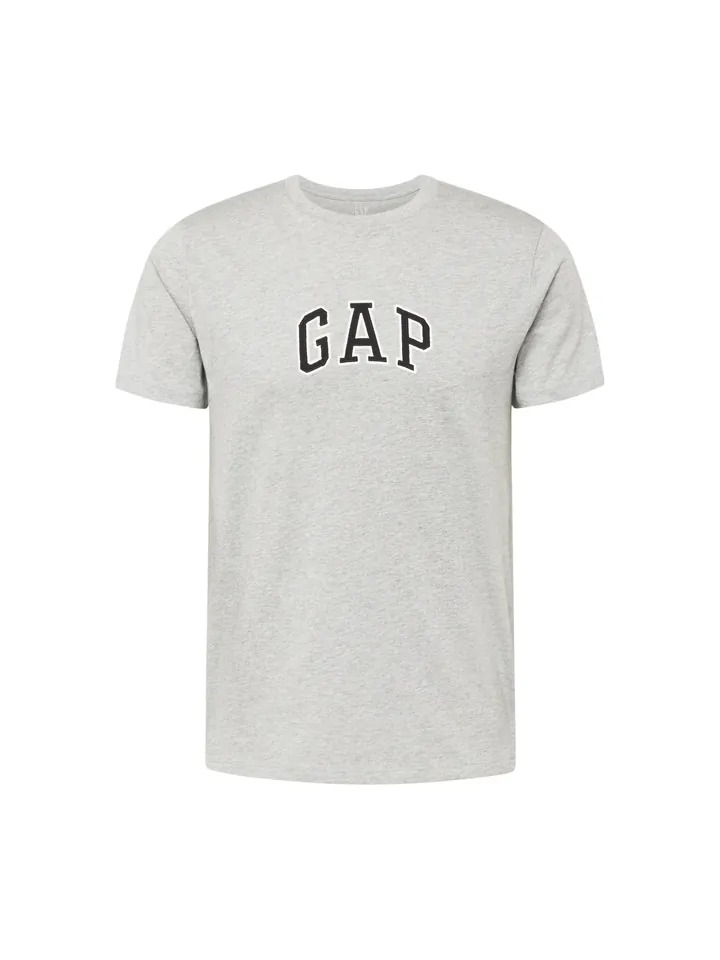 GAP Camiseta gris moteado / negro / blanco