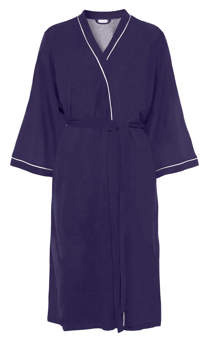 LASCANA Bata para casa azul oscuro / blanco
