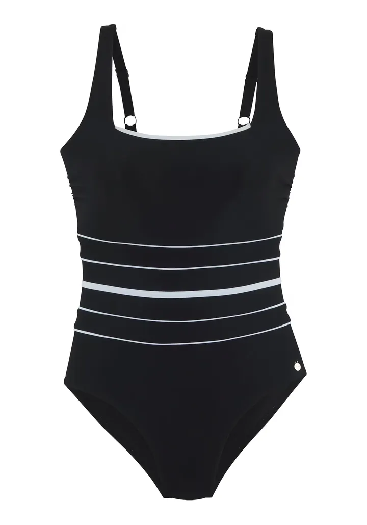 LASCANA Traje de baño negro / blanco