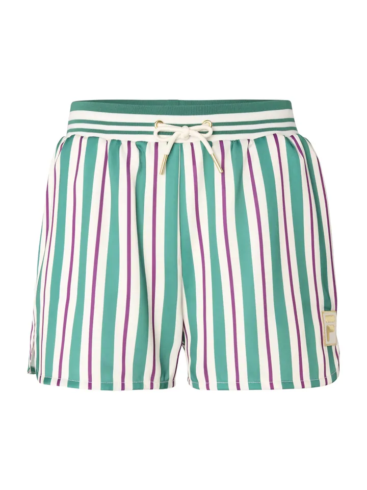 FILA Pantalón verde / lila / blanco