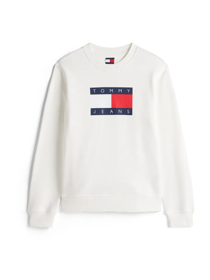 Tommy Jeans Sudadera 'Tommy Flag'  navy / rojo / blanco