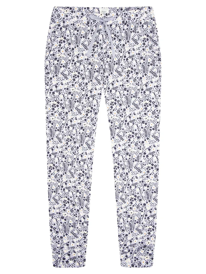 SCHIESSER Pantalón de pijama 'Mix & Relax' gris / gris claro / blanco
