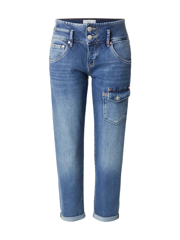 Herrlicher Pantalón vaquero cargo 'Dido' azul denim