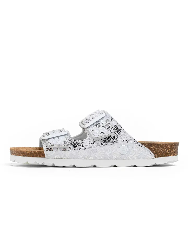 Bayton Zapatos abiertos 'Atlas Textil' blanco