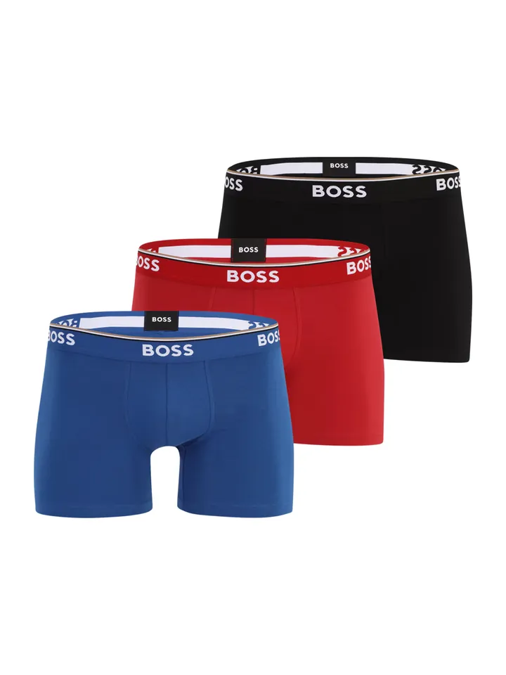 BOSS Calzoncillo boxer 'Power' azul / rojo / negro / blanco