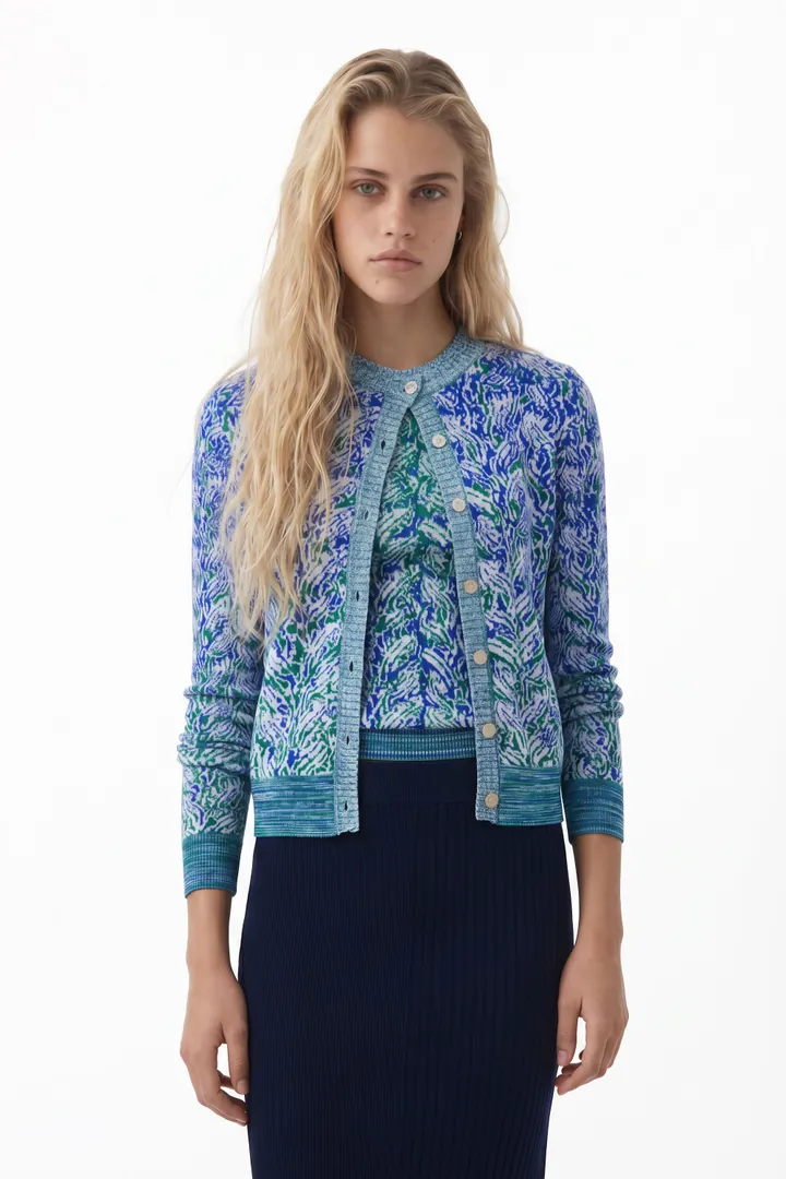 Desigual, Cárdigan punto, Azul, XS