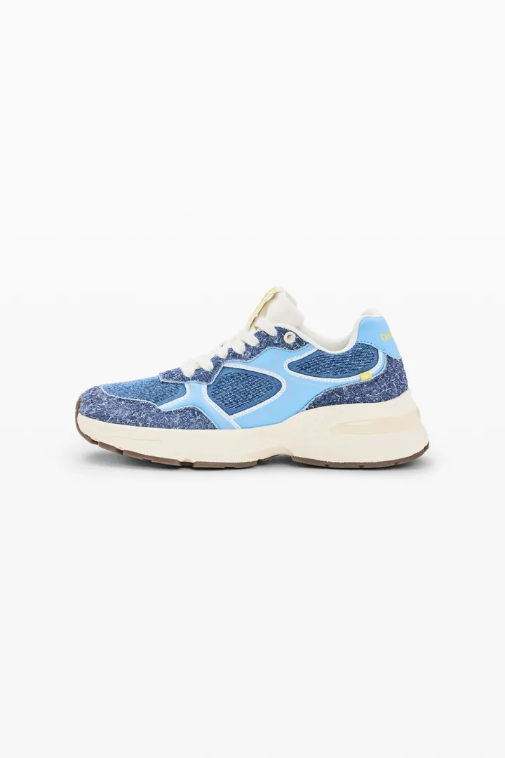 Desigual, Zapatillas runner combinadas, Mujer, Azul, 36
