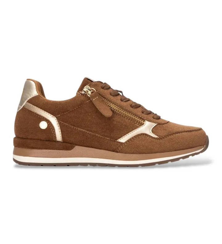 Xti para mujer. 14636802-CAMEL Zapatillas 146368 marrón claro (36), 3 a 5cm, Cordones, Cremallera, Casual