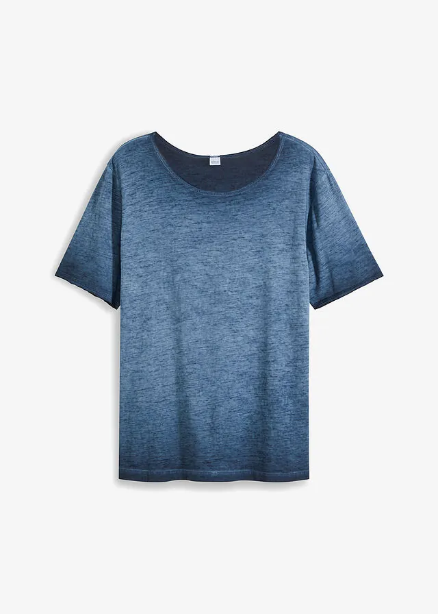 Camiseta de algodón orgánico puro con aspecto lavado