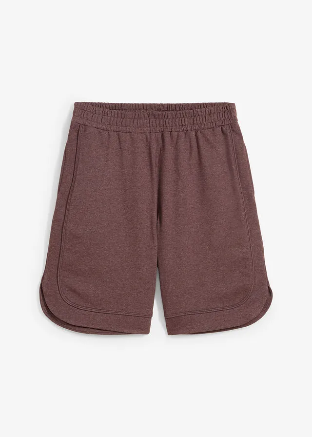Pantalón corto de chándal de mezcla de algodón con corte ancho