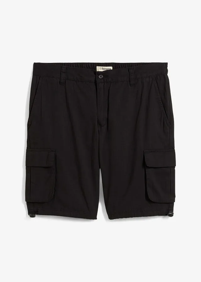 Bermudas tipo cargo con cinturilla elástica y corte regular