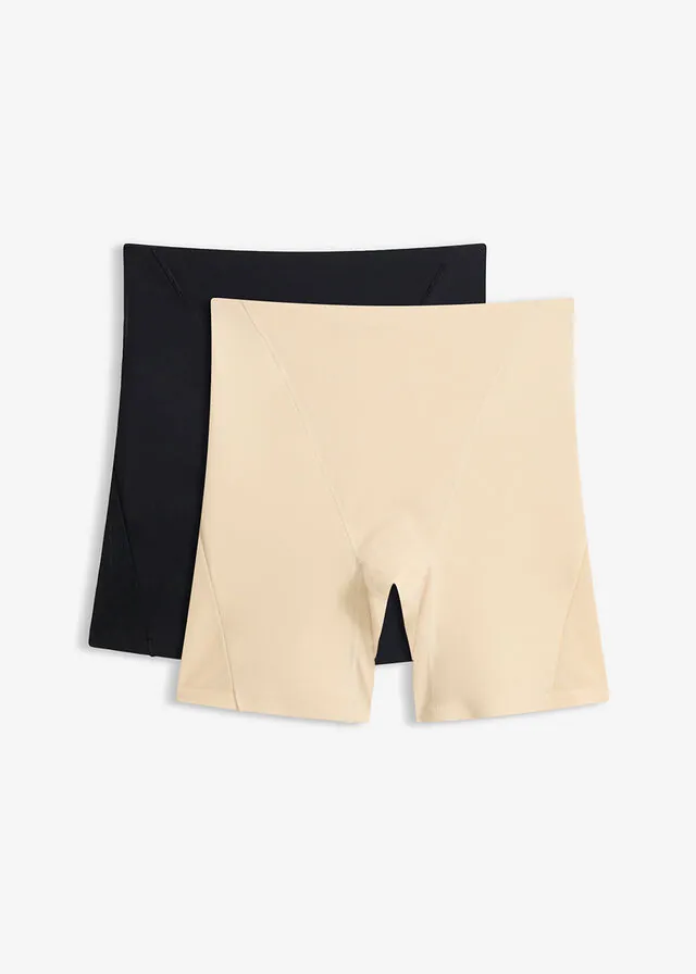 Pantalón ciclista con efecto moldeador medio e inserto transparente (2 unidades)