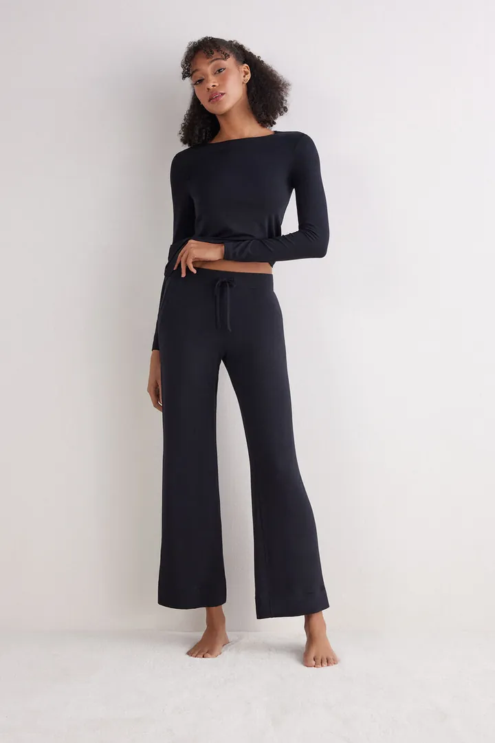 Intimissimi Pantalones Largos Palazzo de Modal Mujer Azul Tamaño L