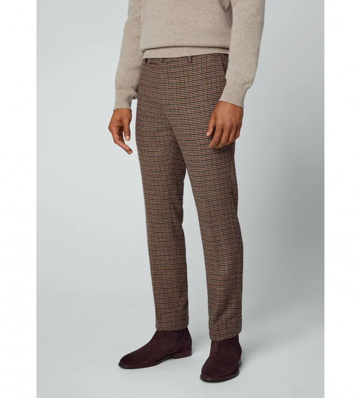 Hackett London para hombre. HM212522 Pantalón Autumn marrón (31/32), Casual, Poliéster