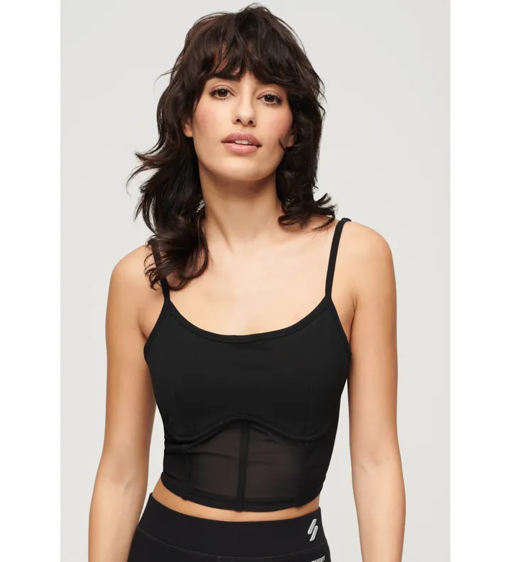Superdry para mujer. W6011833A Corsé Sport Tech negro (L), Homewear, Deportivo, Algodón, Multideporte