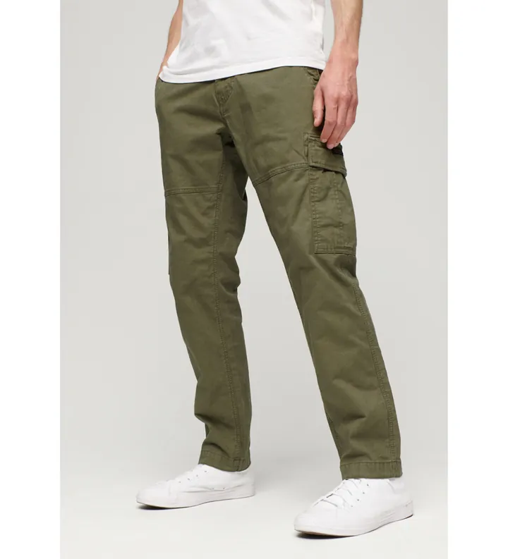 Superdry para hombre. M7011014A Pantalón cargo Core verde (30/32), Casual, Algodón